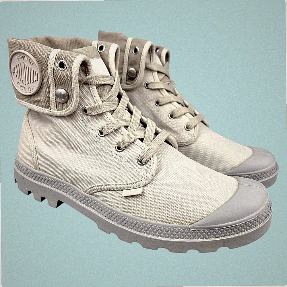 Palladium Baggy Men's Turn-down 02353-095-M Vapor/Metal Canvas Combat Boots